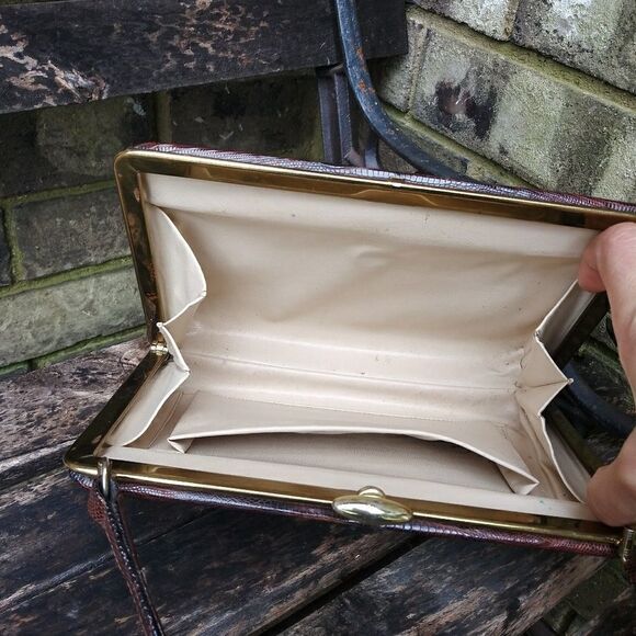 Vintage scort Reptile skin bag from 1940's and 50' - Picture 4 of 8